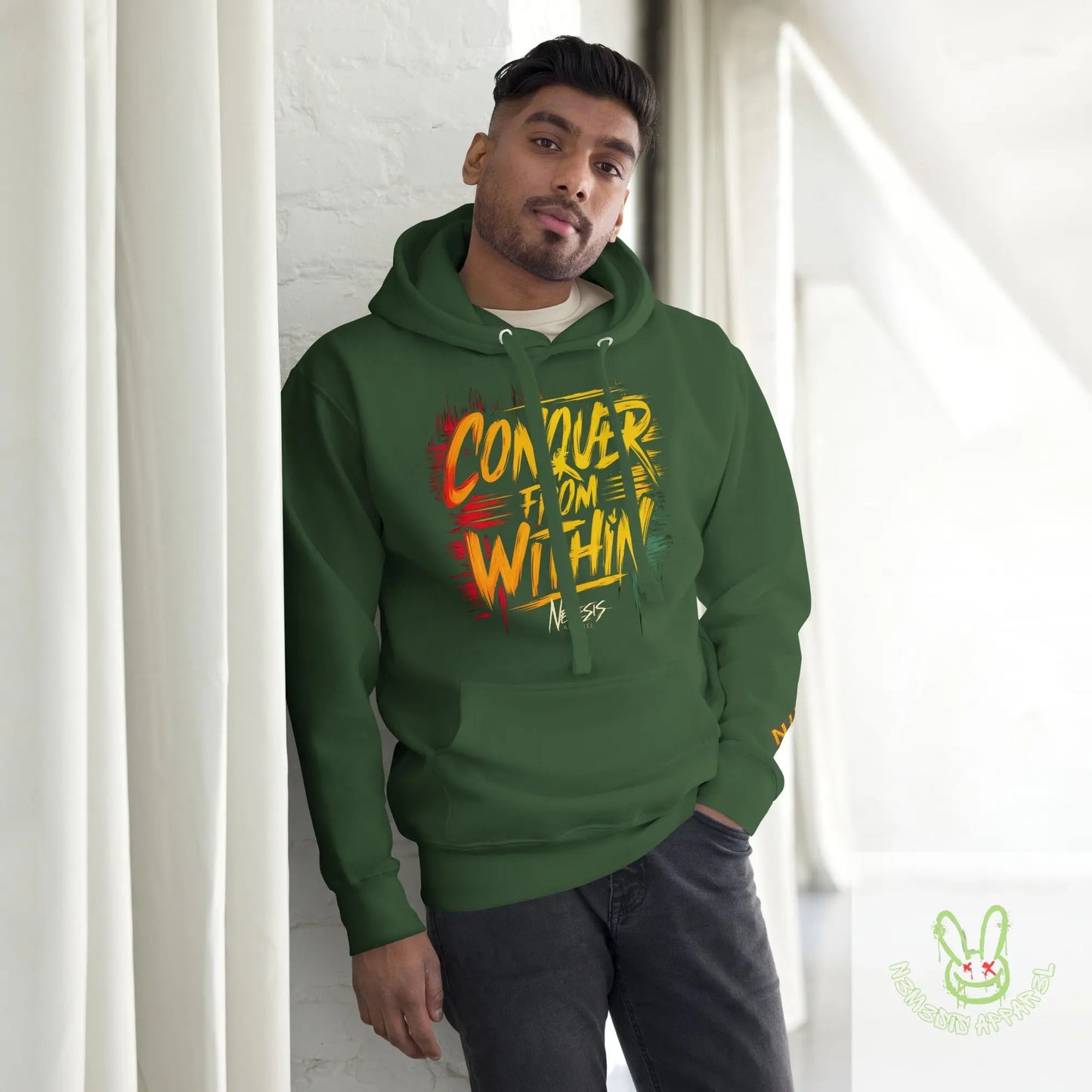 Conquer from within Hoodie N3M3SIS APPAR3L