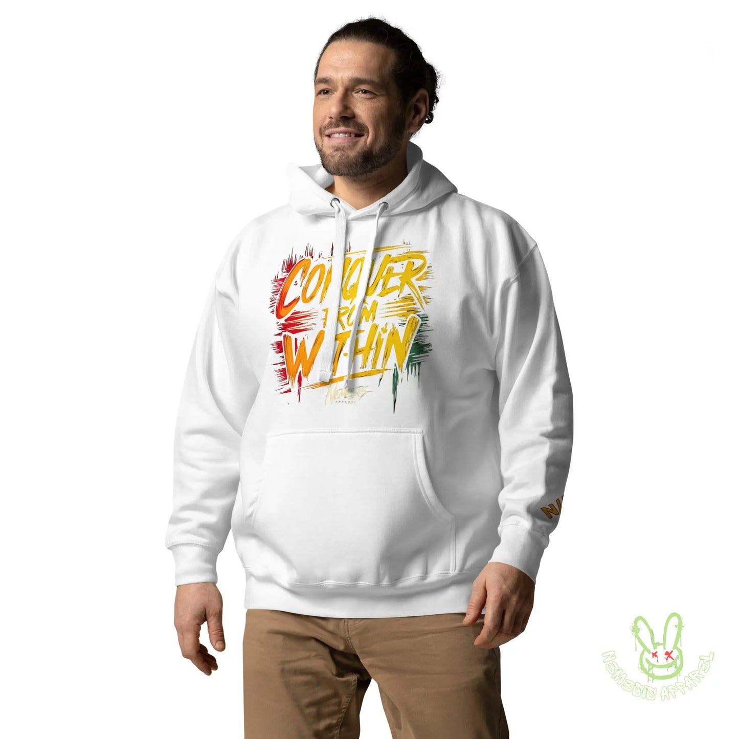 Conquer from within Hoodie N3M3SIS APPAR3L