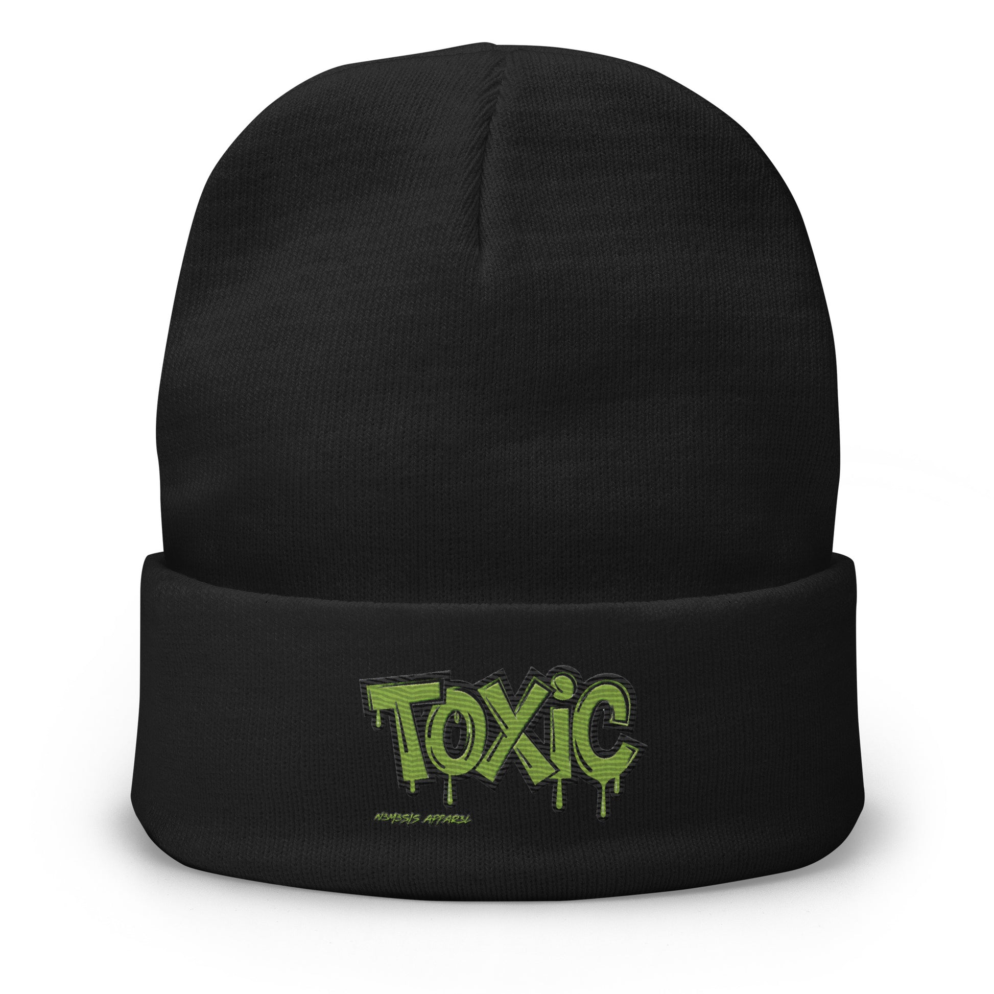 Embroidered Toxic Beanie N3M3SIS APPAR3L