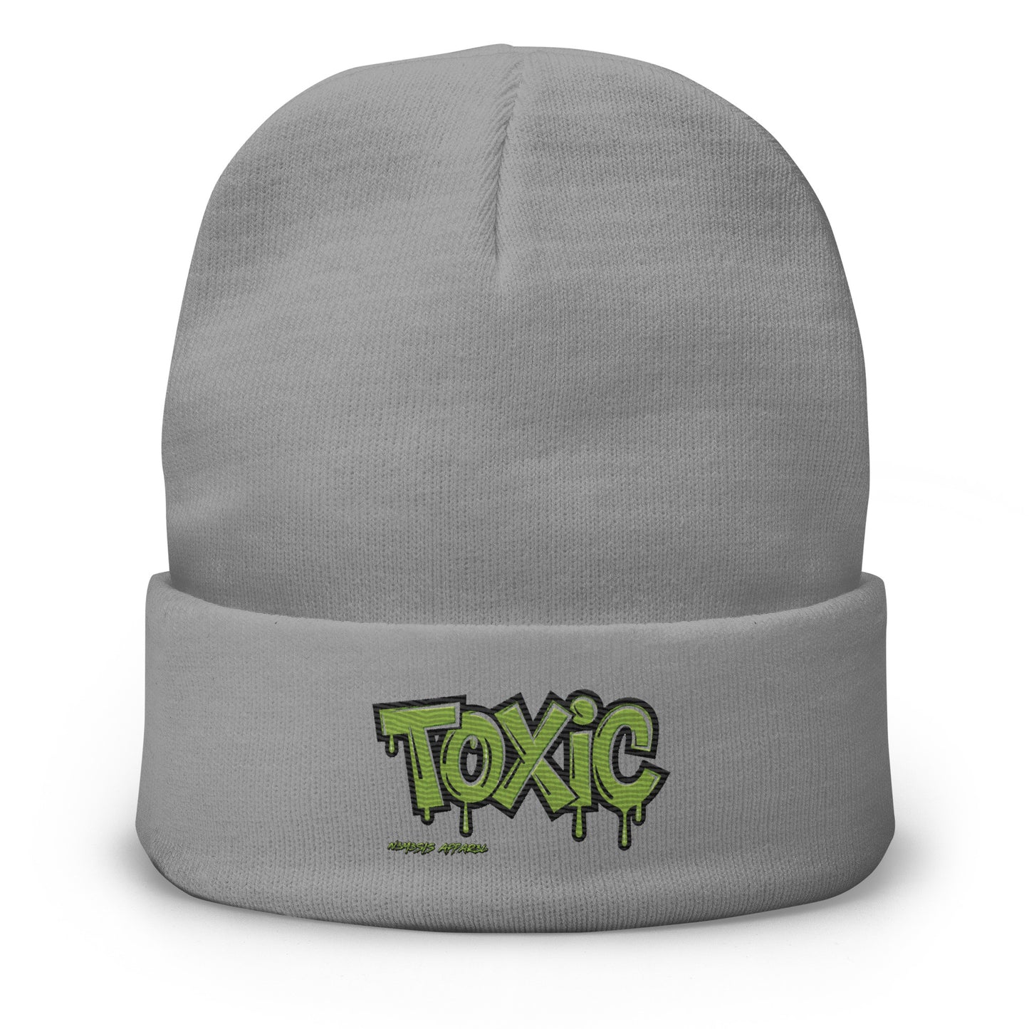 Embroidered Toxic Beanie N3M3SIS APPAR3L