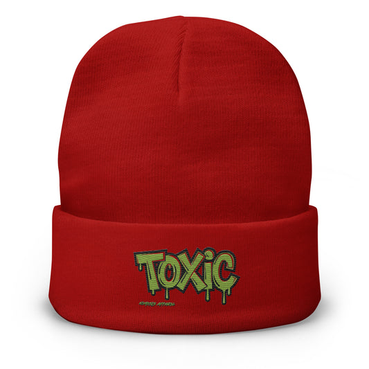 Embroidered Toxic Beanie N3M3SIS APPAR3L