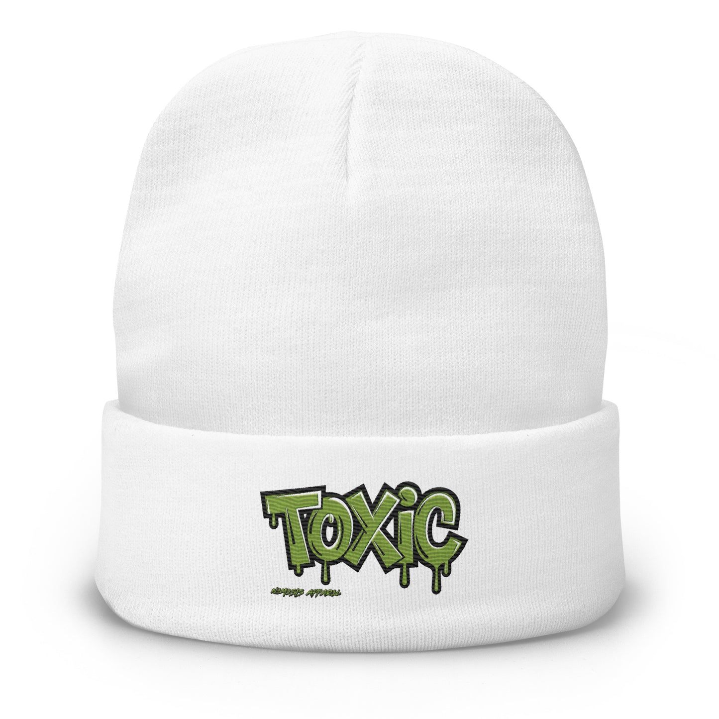 Embroidered Toxic Beanie N3M3SIS APPAR3L